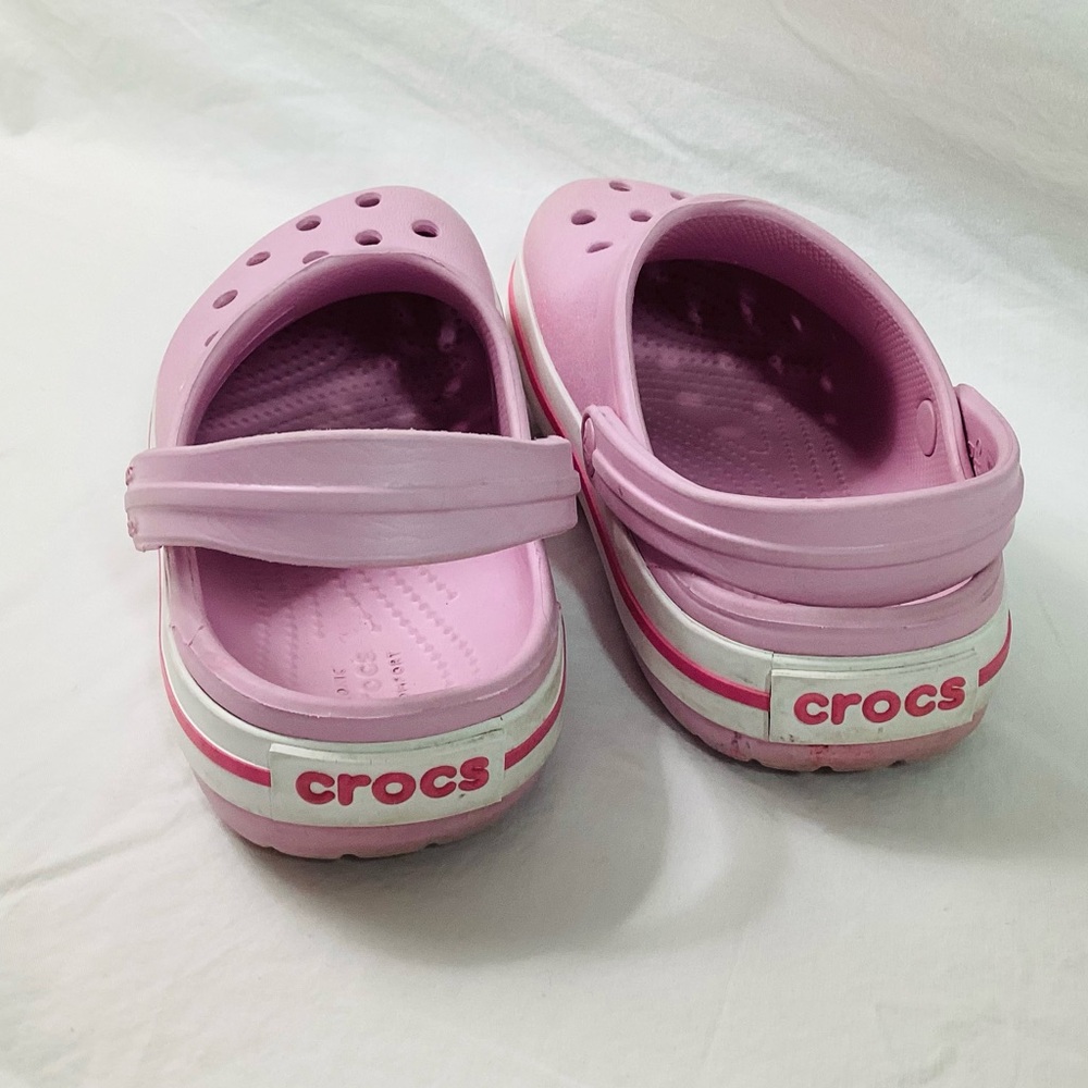 CROCS Girl C12 Light Pink Classic Slip On Shoes - Picture 3 of 5
